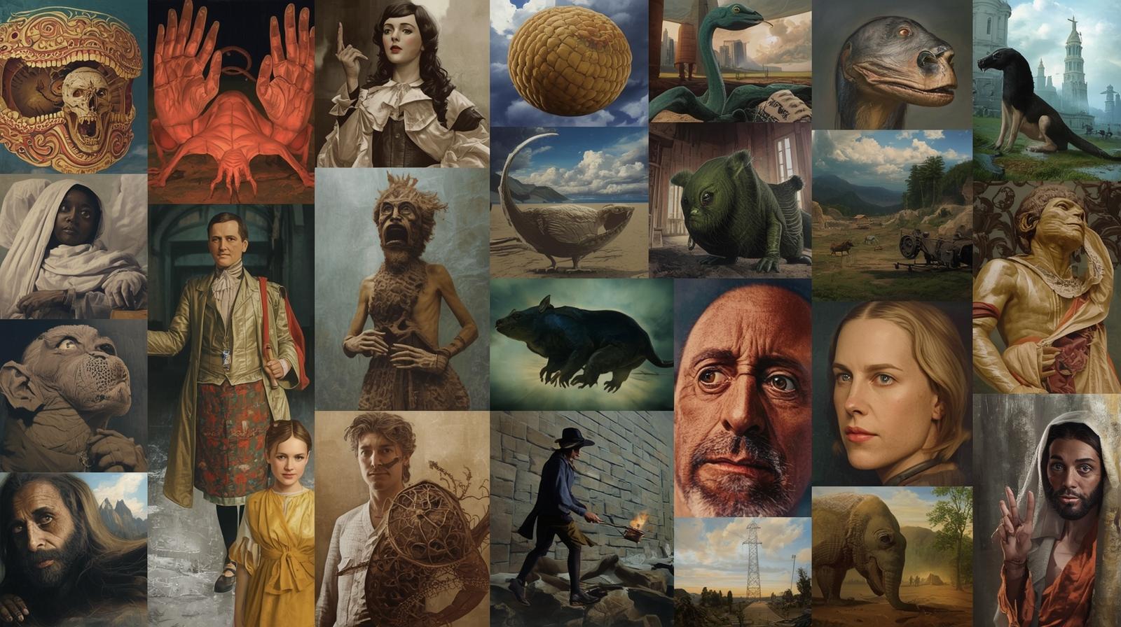 Collage of unusual facts, mysterious locations, and curious events from around the world