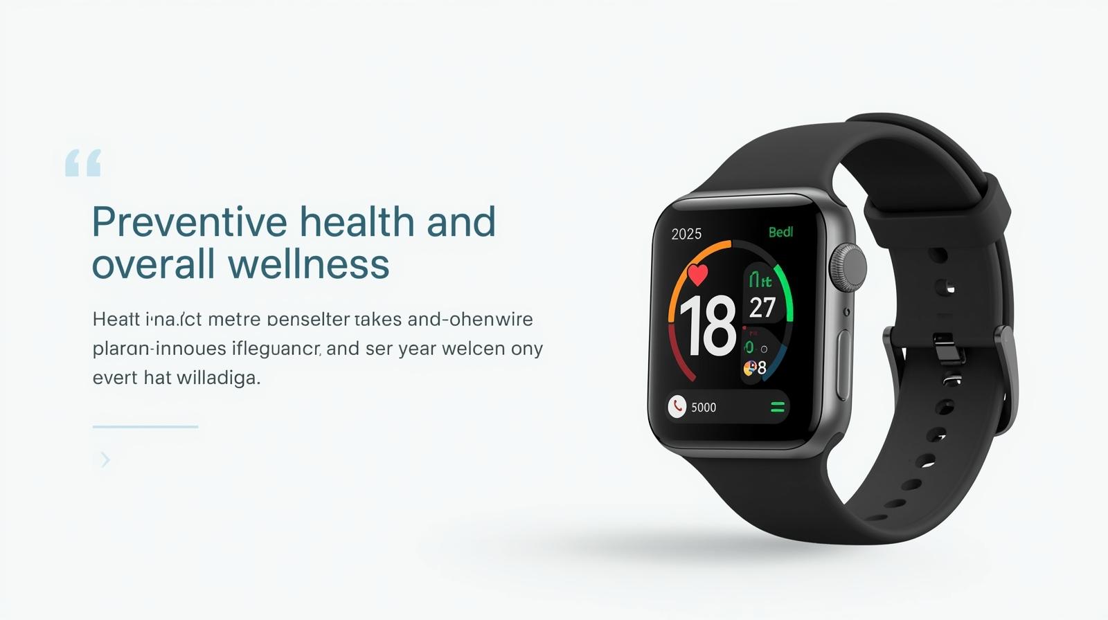 “Person using a smartwatch to track heart rate while walking.”